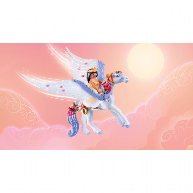 Himmelsk Pegasus med regnbge version 4