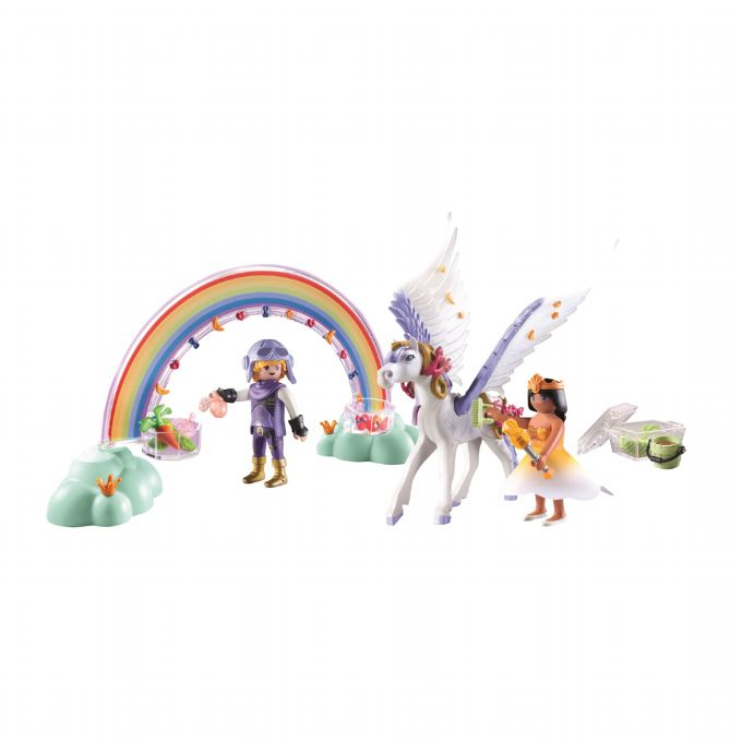 Himmelsk Pegasus med regnbue version 1