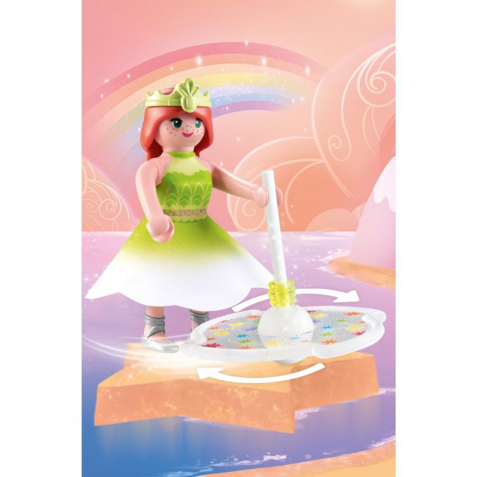 Himmelsk regnbuesnurretop med prinsesse version 3