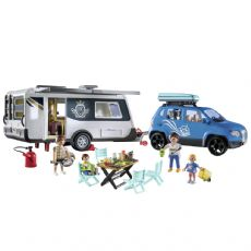 Caravan with car