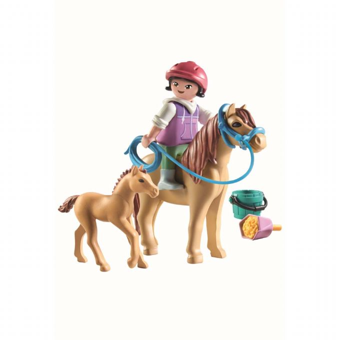 Kind mit Pony und Fohlen version 1