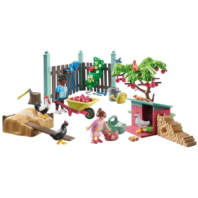 Pieni kanakoppa Tiny Housen puutarhassa (Playmobil 71510)