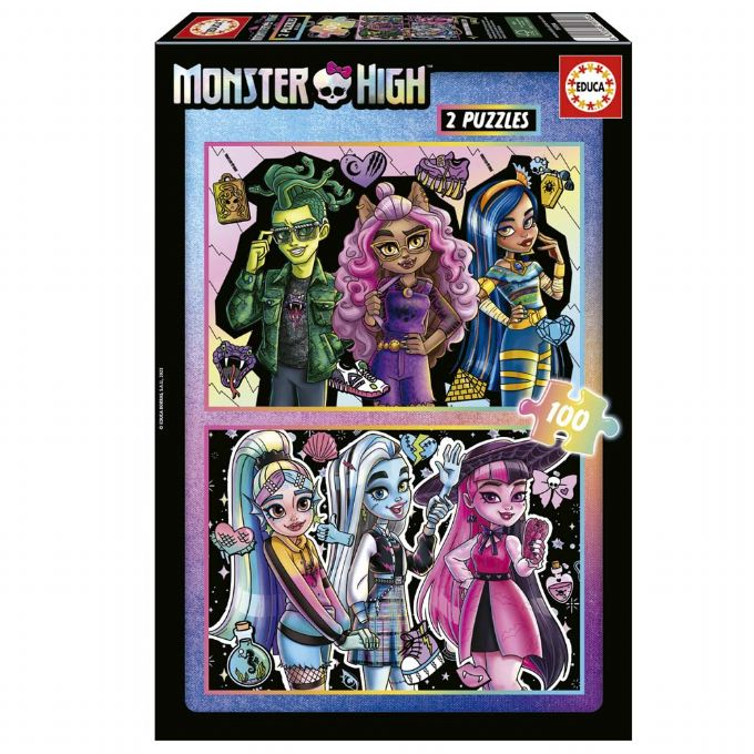 Monster High Puslespill 2x100 brikker version 1