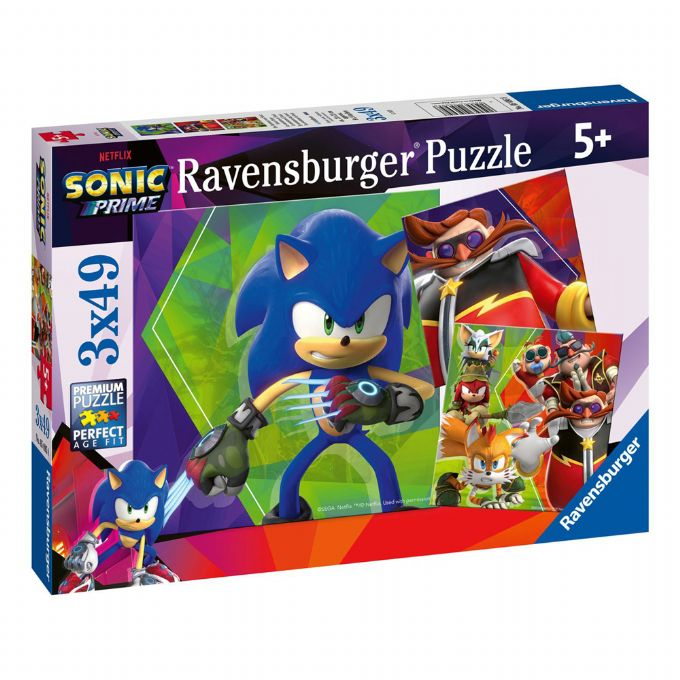 Se Sonic Puslespil - Sonic Prime - 3x49 Brikker - Ravensburger hos Eurotoys