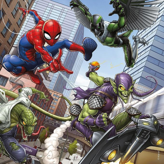 Marvel Spiderman-puslespill 3x49 biter version 4