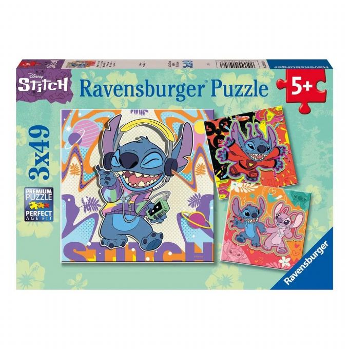 Disney Stitch Puzzle 3x49 Pieces version 1
