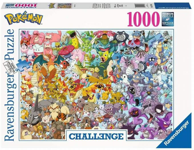 Pokemon Challange Puslespil 1000 Brikker version 1