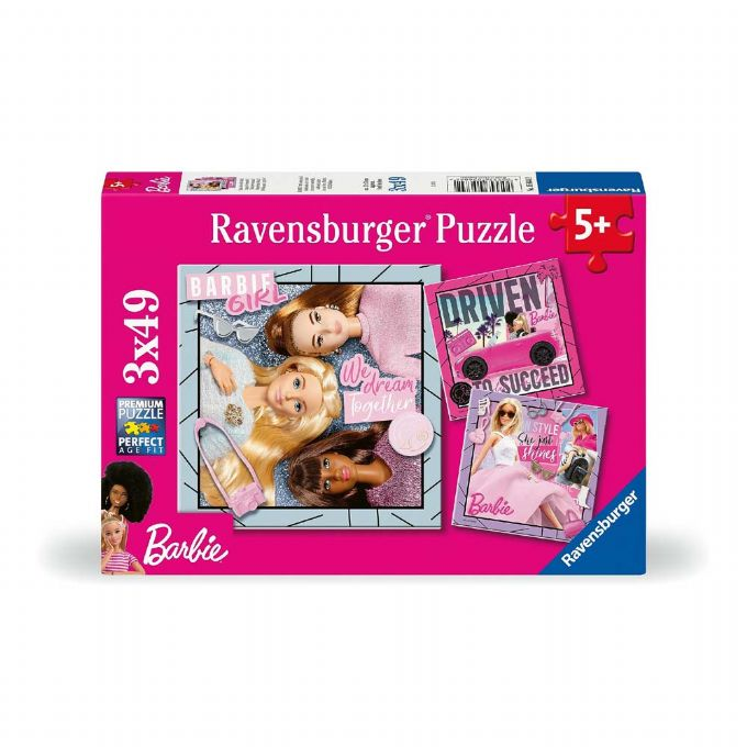 Barbie Puslespil 3x49 Brikker