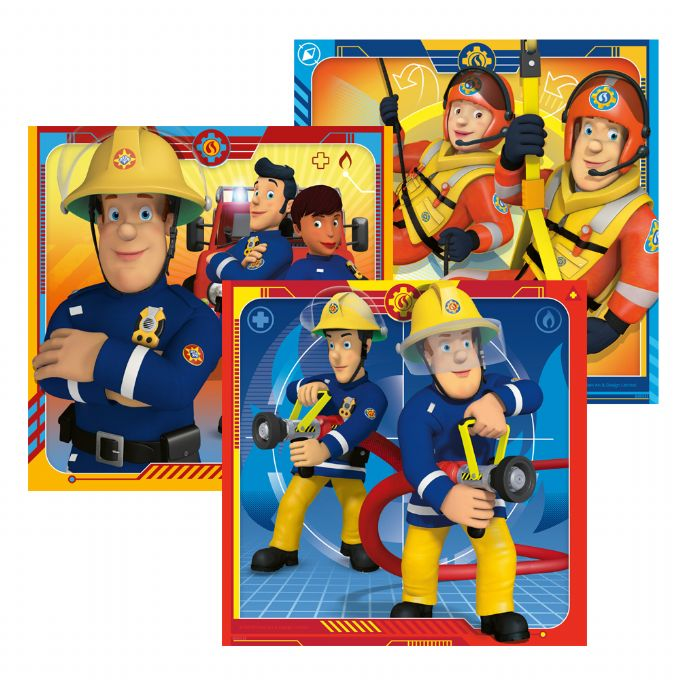 Feuerwehrmann Sam Puzzle 3x49  version 2