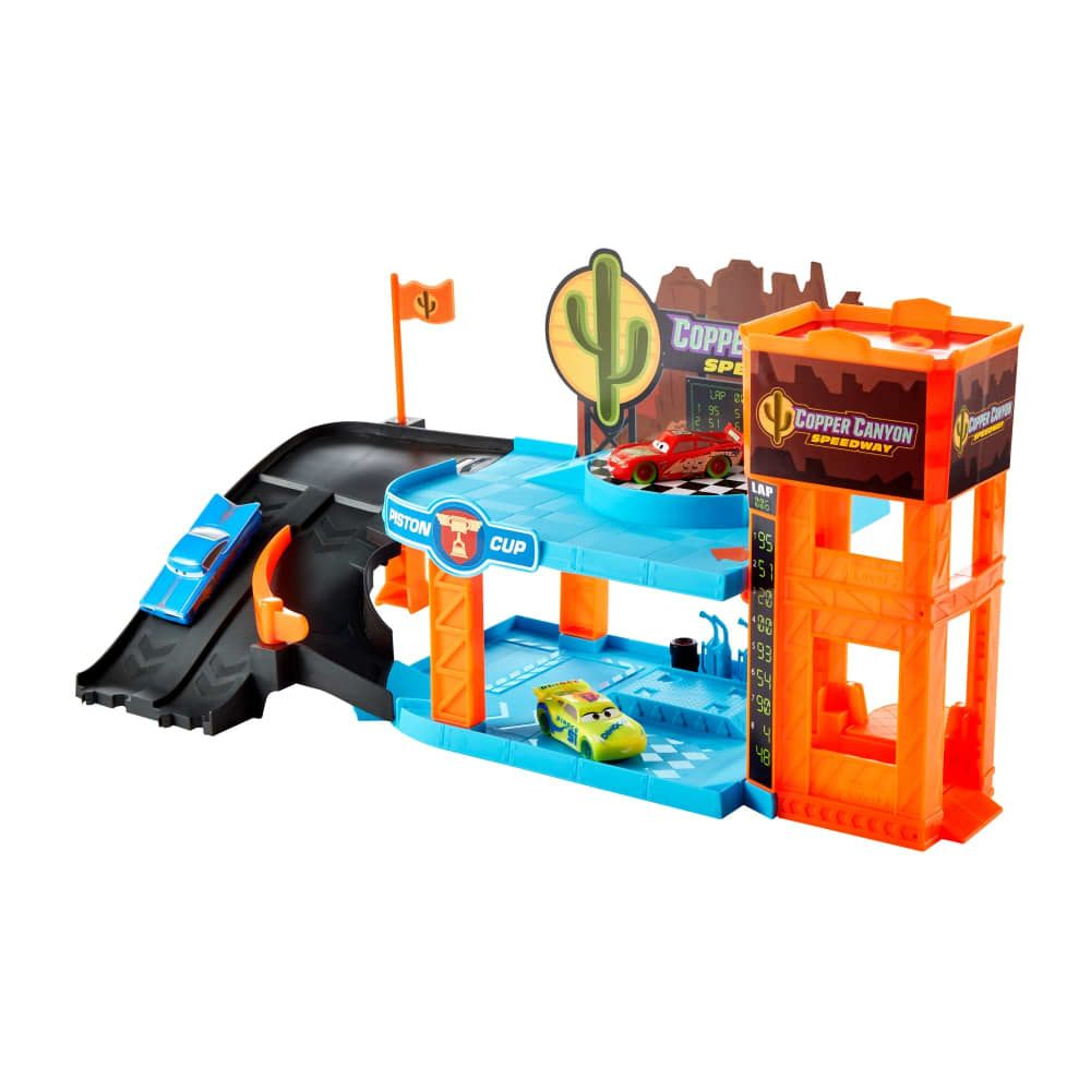 Cars Glow Racers Glowing Garage Playset