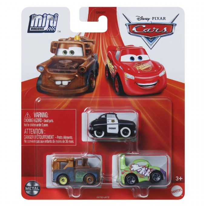 Cars Mini Racerbiler 3 pack