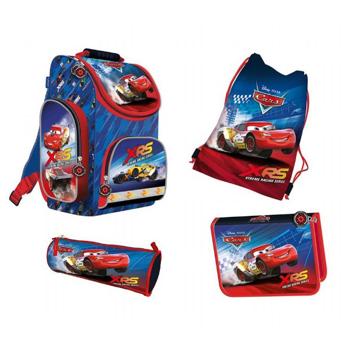 Cars School bag with 4 parts version 1