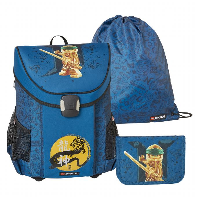 Lego Ninjago Gold/Blue School Bag Set version 1