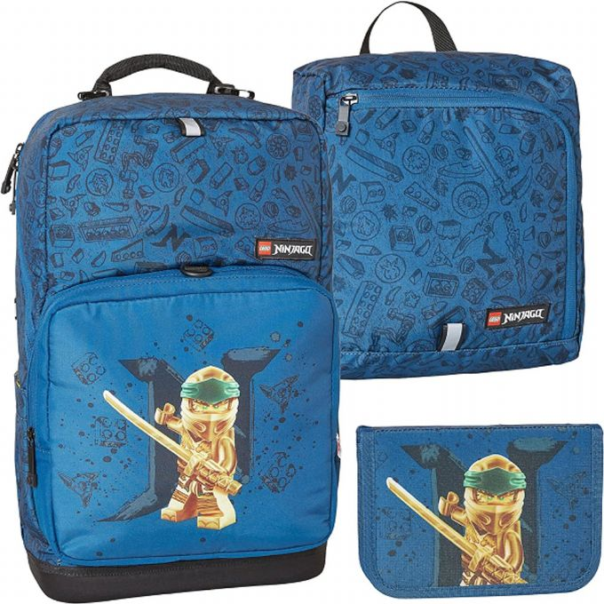 Lego Ninjago - Gold/Blue School Bag Set version 1