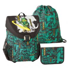 Lego Ninjago Green School Bag Set