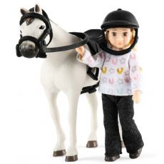 Lundby-Puppe mit Pferd