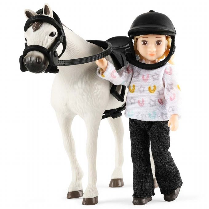 Lundby-Puppe mit Pferd version 1