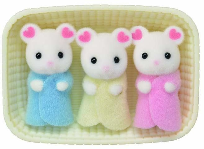 Marshmallow Mouse Triplets version 1