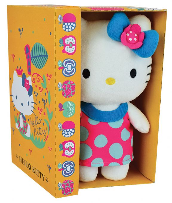 Hello Kitty Gul presentfrpackning Nalle 20cm version 3