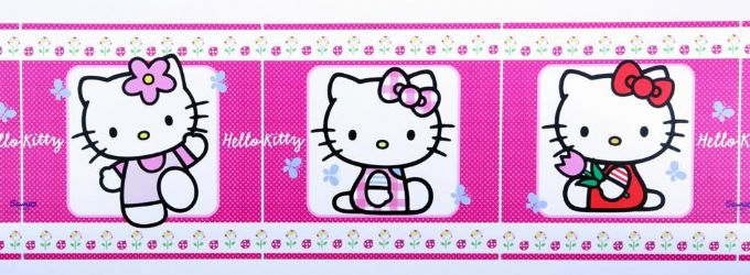 Hello Kitty tapetin reunus 15 cm version 1