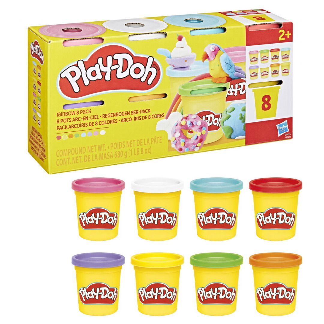 Play-Doh Rainbow 8 Pack Solid 680G Play-Doh Rainbow 8 Pack Solid 680G
