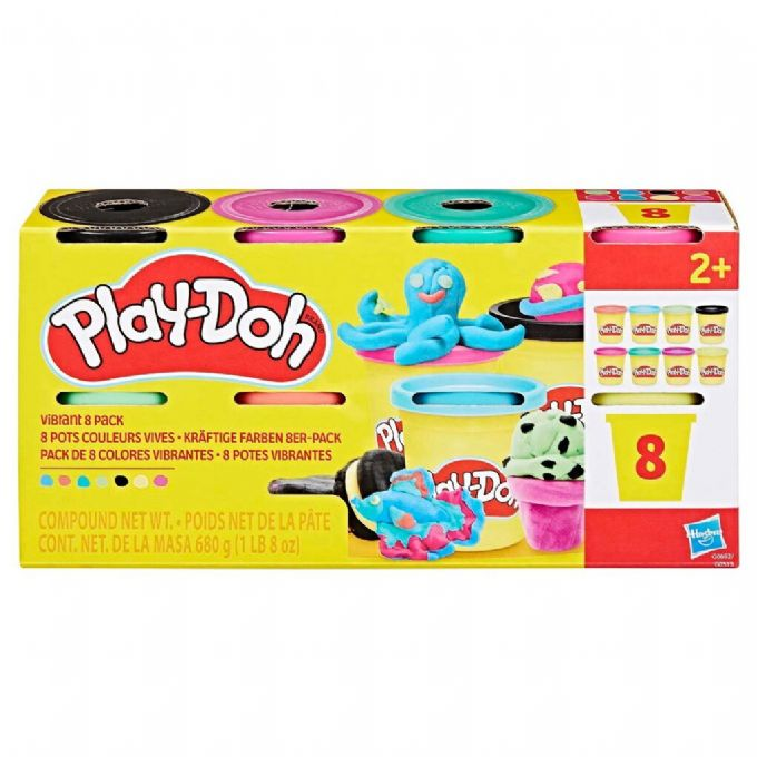 Play-Doh Vibrant 8 Pack Solid 680G version 2