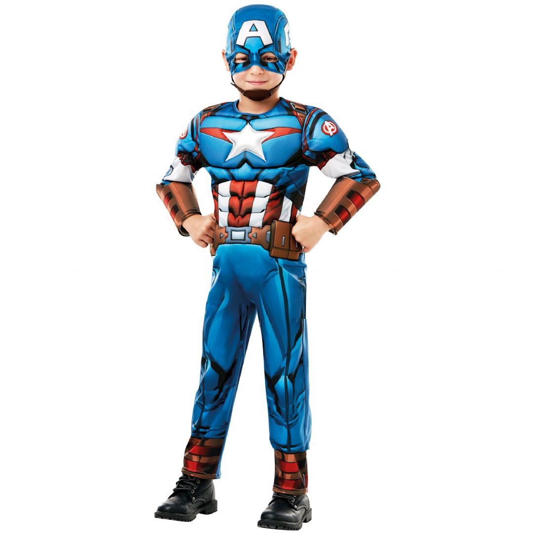 Captain America udklædning sæt str 110 Captain America udklædning sæt str 110