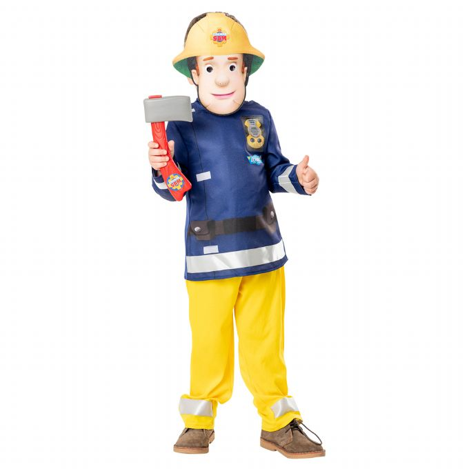 Fireman Sam -puku maskilla, koko 116 cm version 1