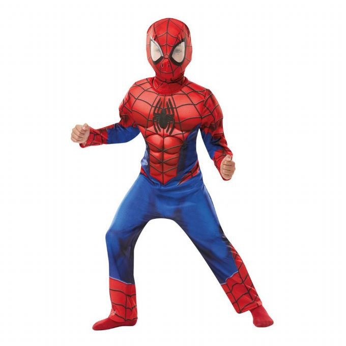 Børnekostume Spiderman Deluxe 128 cm