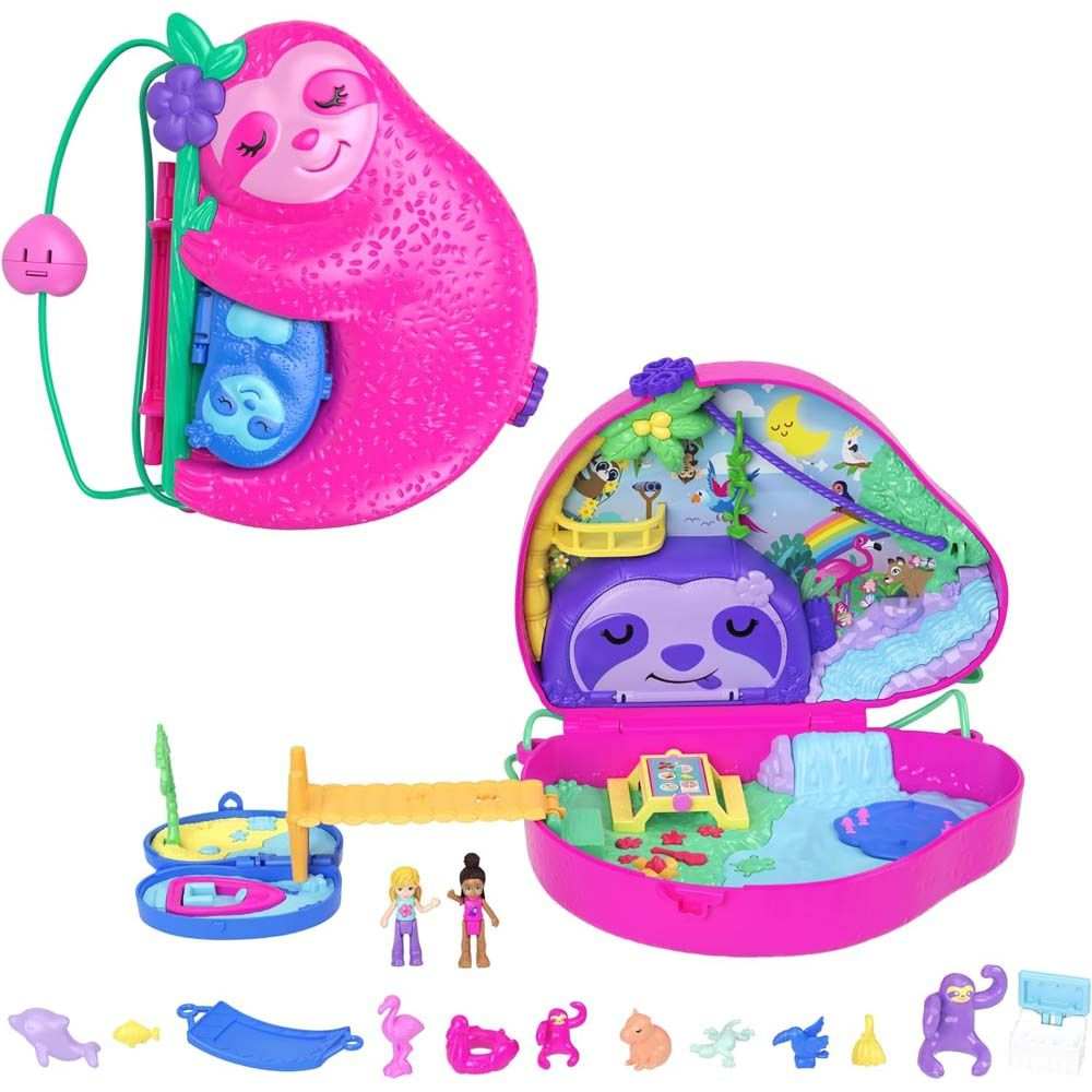 Polly Pocket Sloth Family Playset