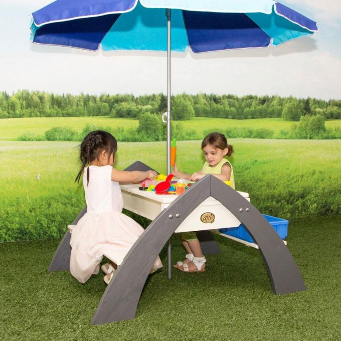 Delta havebnk med parasol version 2