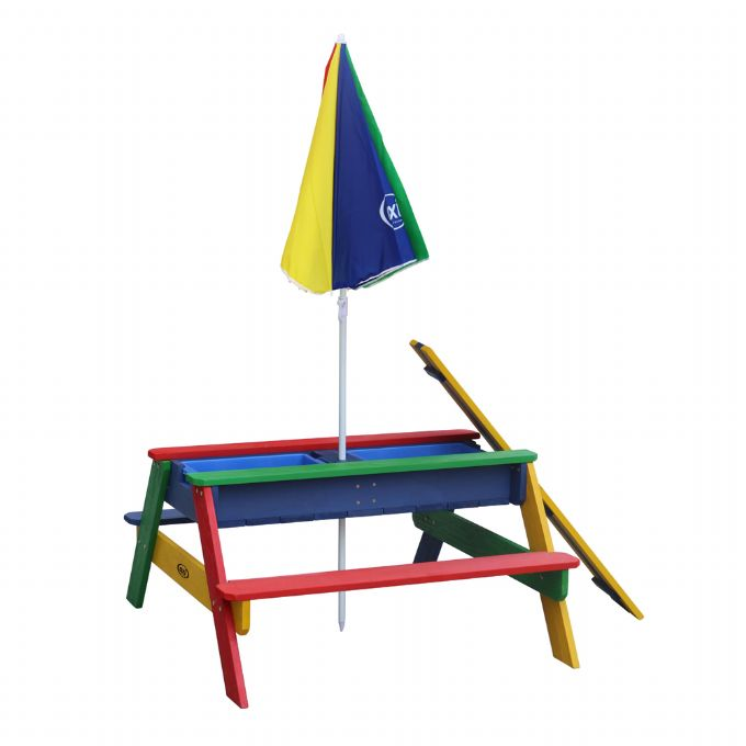 Nick vand/sand bord m. parasol regnbue version 2