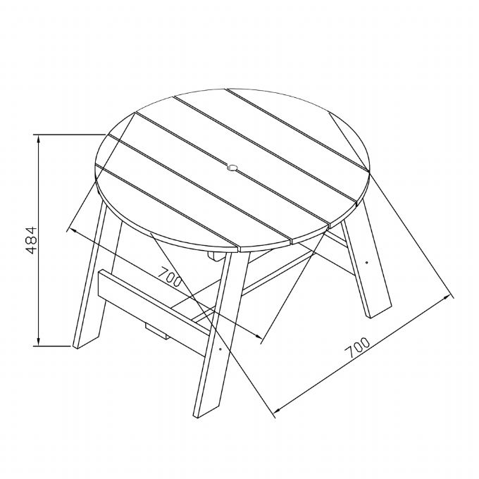 Picknickbord och stolar gr/vit, 3 delar version 5