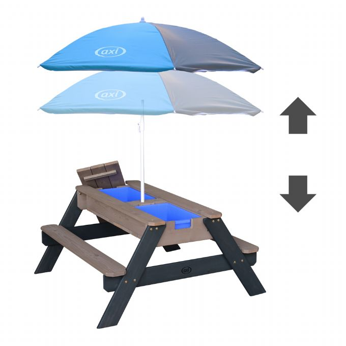 Nick vatten/sandbord med parasoll grtt version 6
