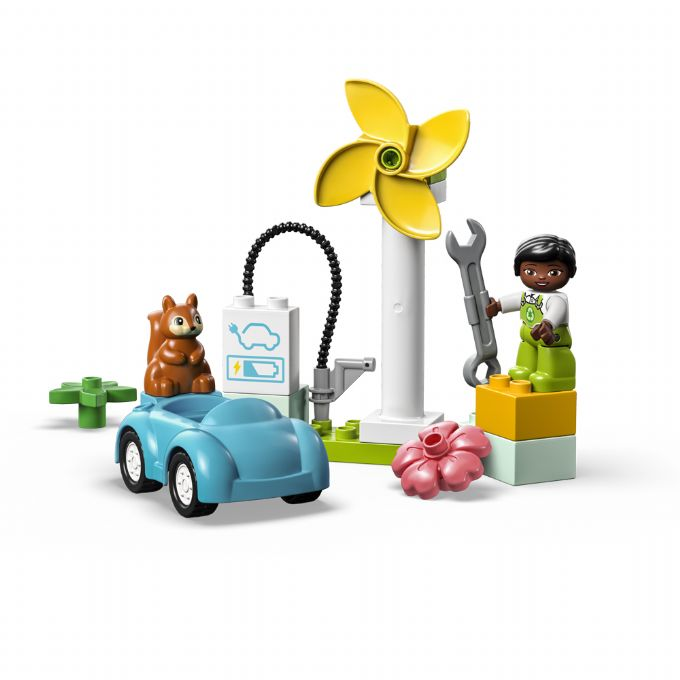 Se Lego Duplo - Vindmølle Og Elbil Legetøj - 10985 hos Eurotoys