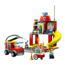 Brandstation og brandbil