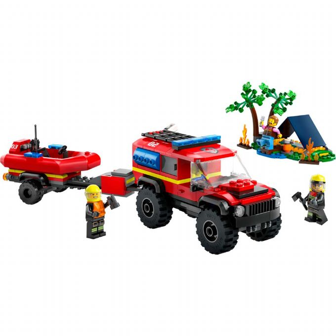 Four-wheel drive fire truck with rescue boat version 1