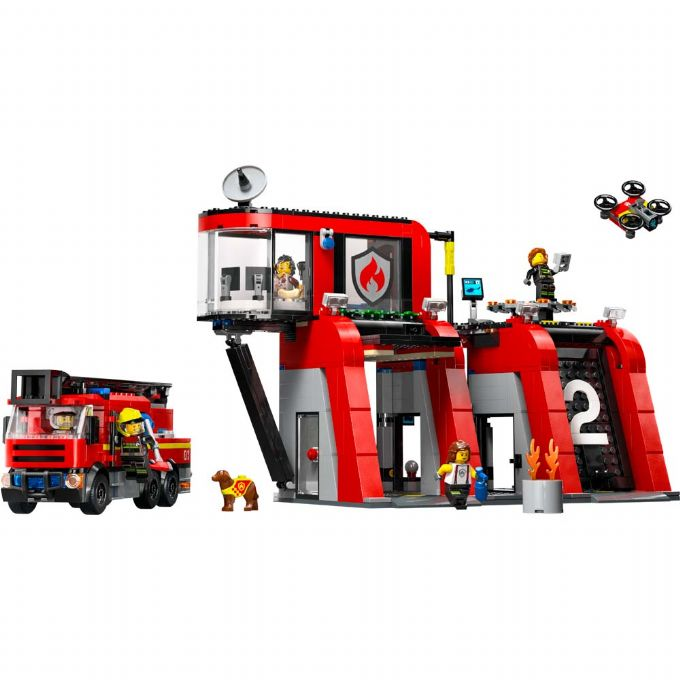 Fire station with fire truck version 1