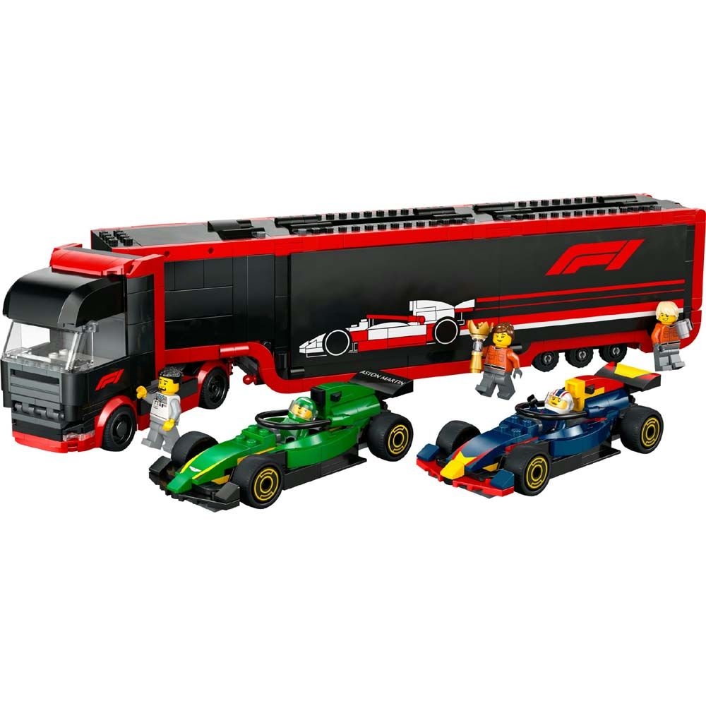 F1®-rekka ja RB20 ja AMR24 F1® -kilpa-autot LEGO Rakennuspalikat City 60445