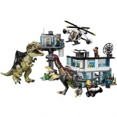 Giganotosaurus och therizinosaurus attackerar