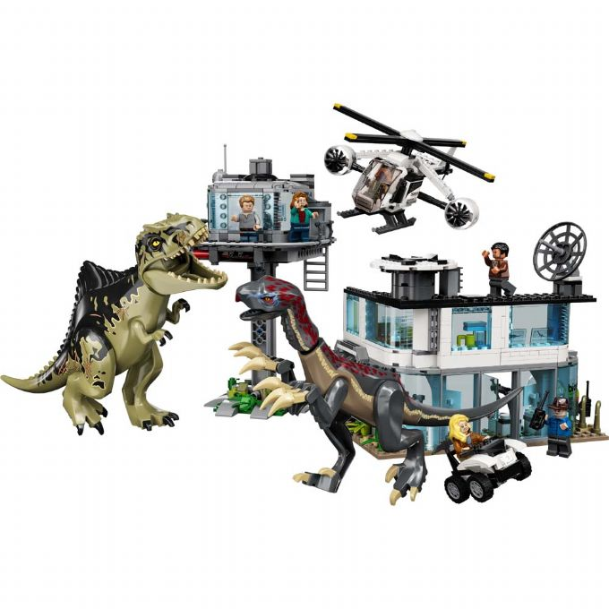 Giganotosaurus og therizinosaurus-angreb