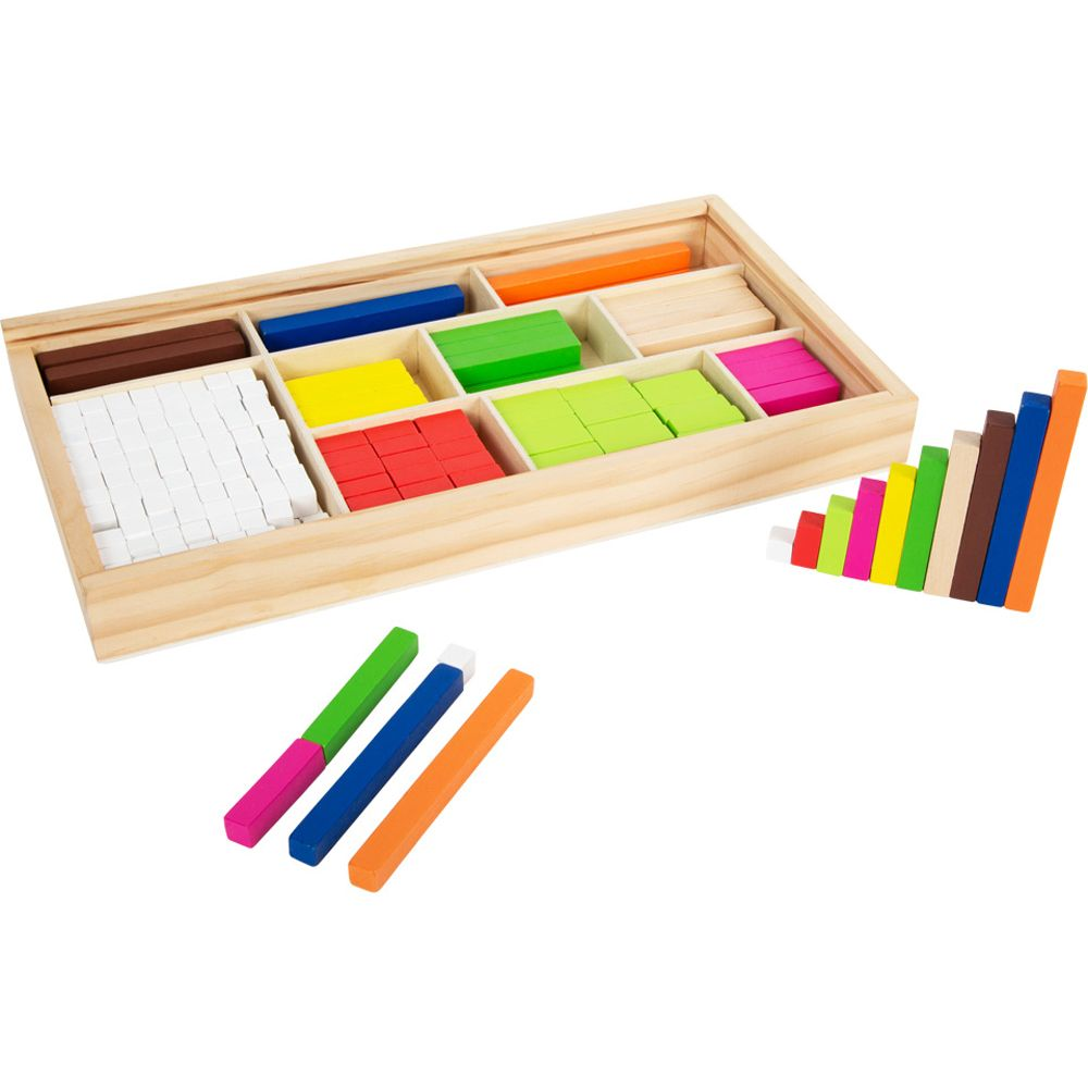 Cuisenaire regnestave i Træ