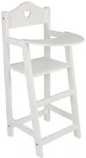 White high chair for wooden dolls
