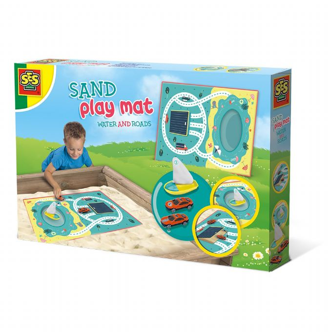 Play mat for the sandbox, Roads and water version 1