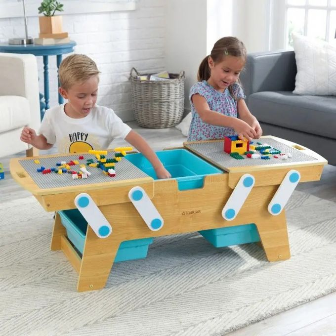 Lek- och frvaringsbord med byggklossar version 2