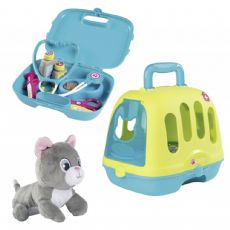Veterinarian play set with transport cage