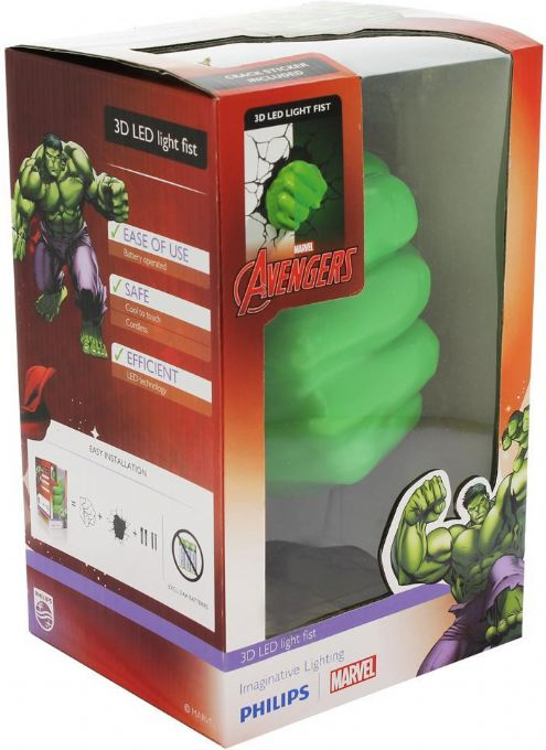 Avengers Hulk Hand 3D-lampa version 2