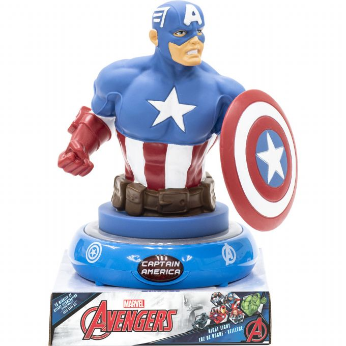 Captain America 3D Figur Natlampe