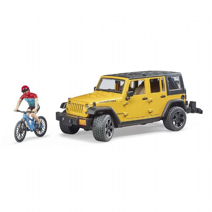 Jeep Wrangler Rubicon med cykelrytter