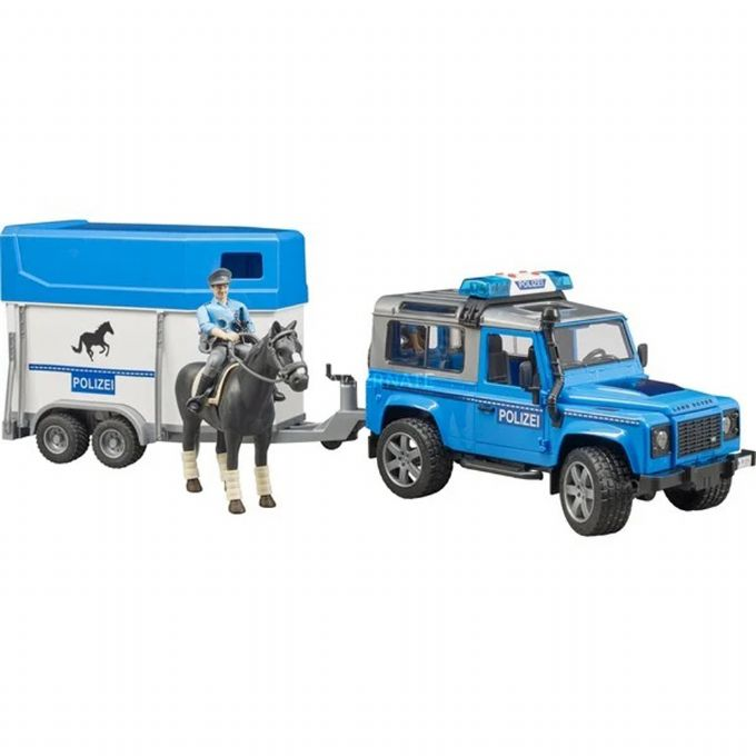 Politi Land Rover med hestetrailer version 2